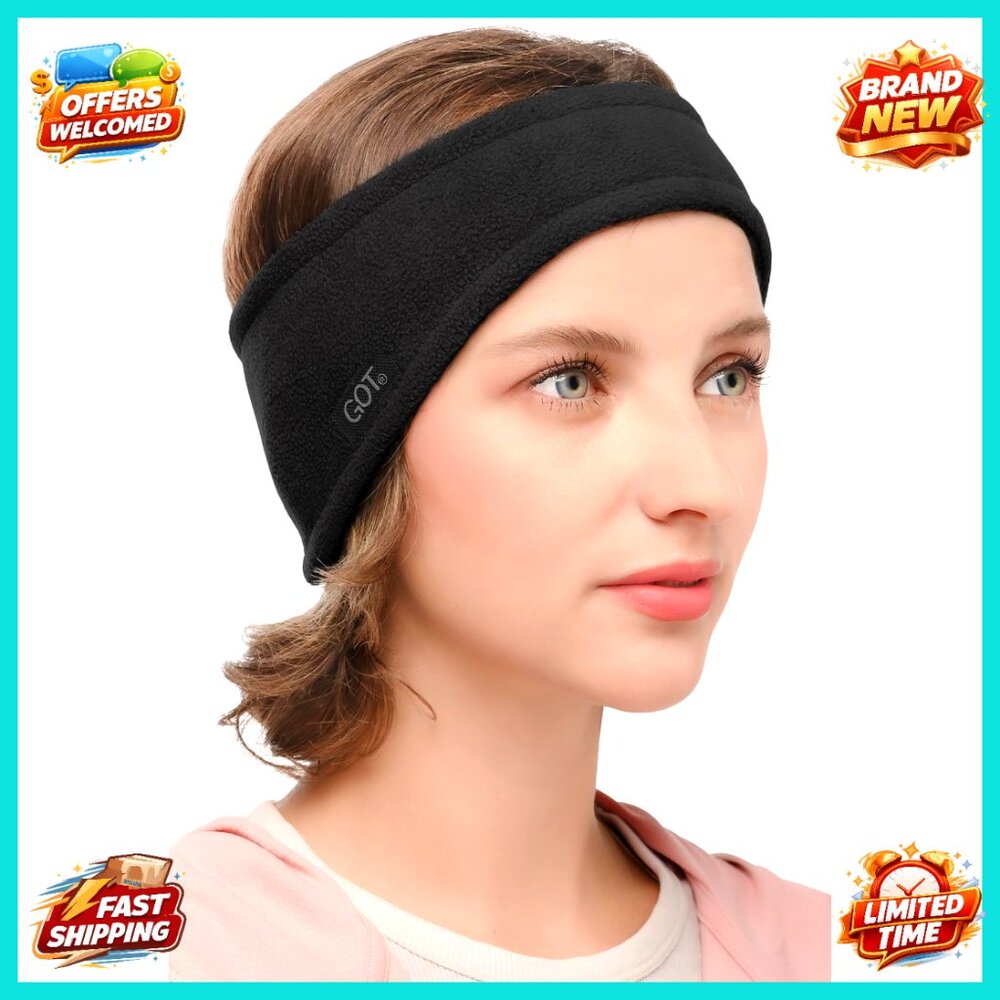 Fleece Running Headband Ear Warmer for Women Cold Weather Sports